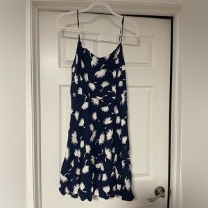 Old Navy Navy Blue Mini Dress with White Print